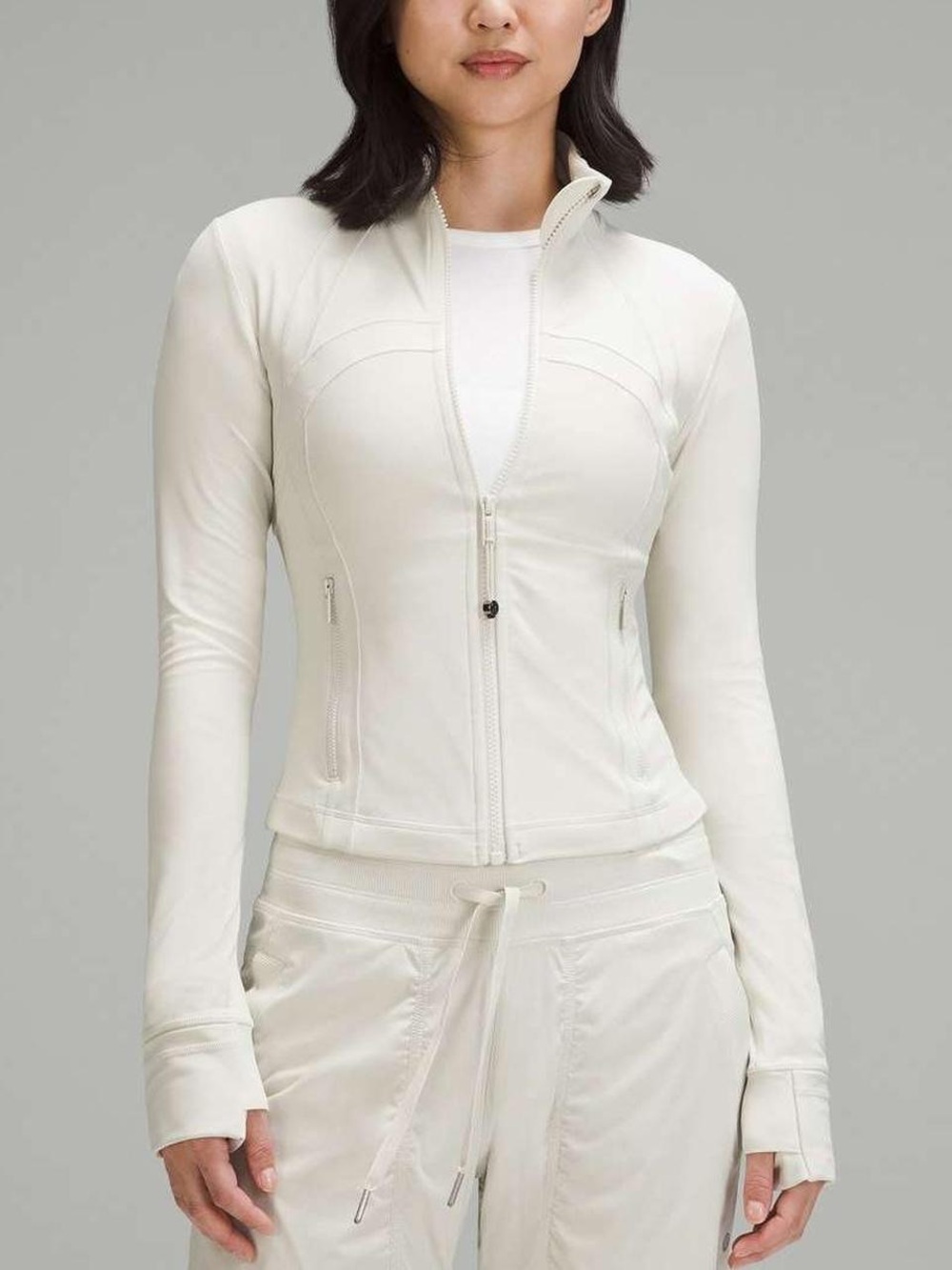 Lululemon Athletica Cropped Define Women's Jacket NULU Color Bone Sz 6